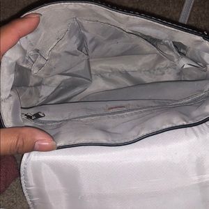 Grey backpack purse